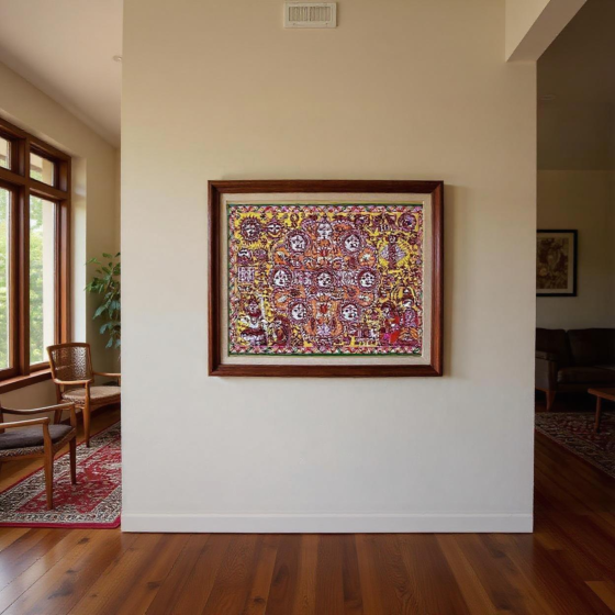 Kobar Handmade Madhubani Painting Without Frame