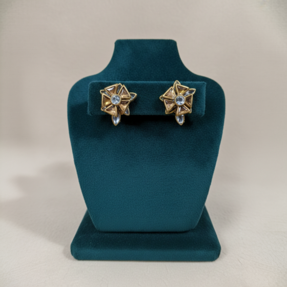 Handcrafted Kundan Stud Earrings