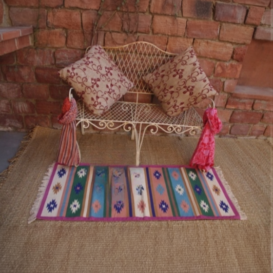 Comfortable Cotton Bedsides Runner (Pink)