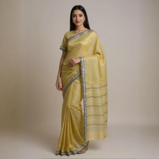 Exclusive Bengal Handloom Saree | Yellow