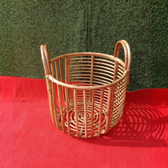 Handmade Bamboo Cane Laundry Basket