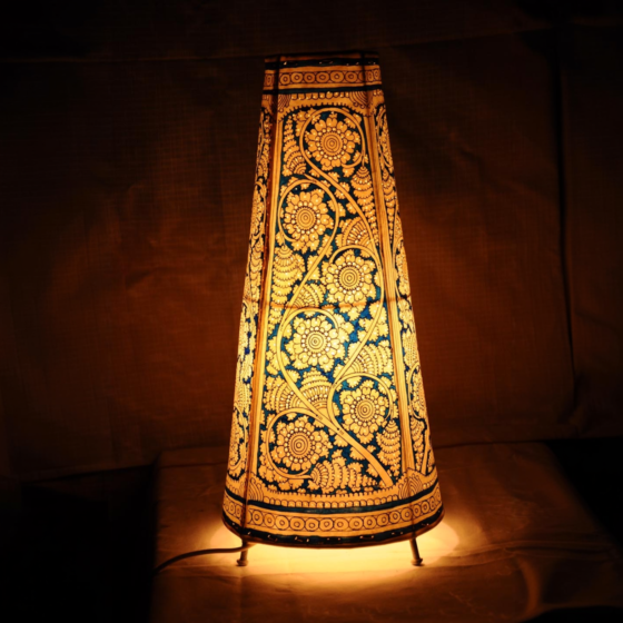 Handcrafted Printed Round Shaped Floor Lamp