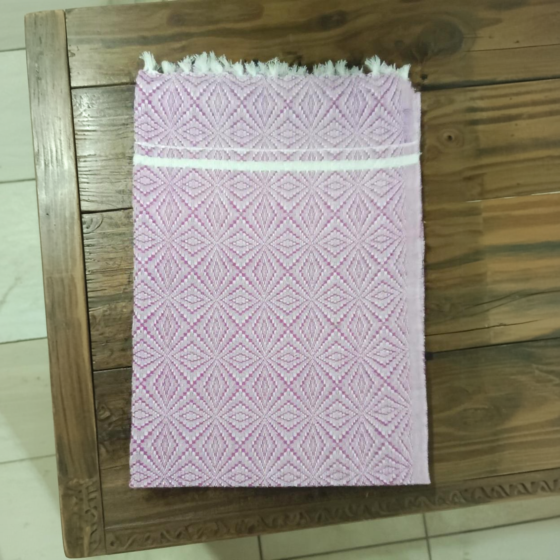 Handwoven Pink Cotton Towel