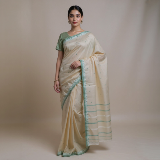 Exclusive Bengal Handloom Saree | Tan