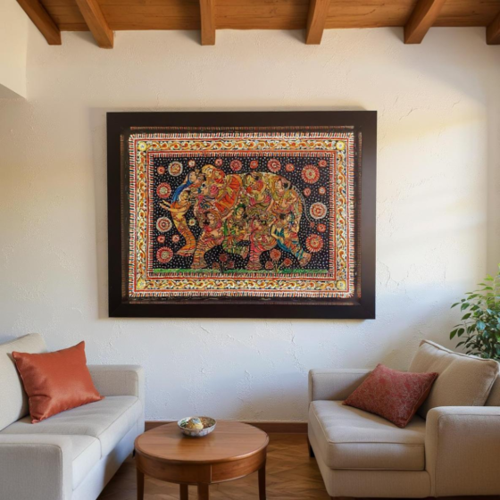 Navanari Kunjara Leather Painting