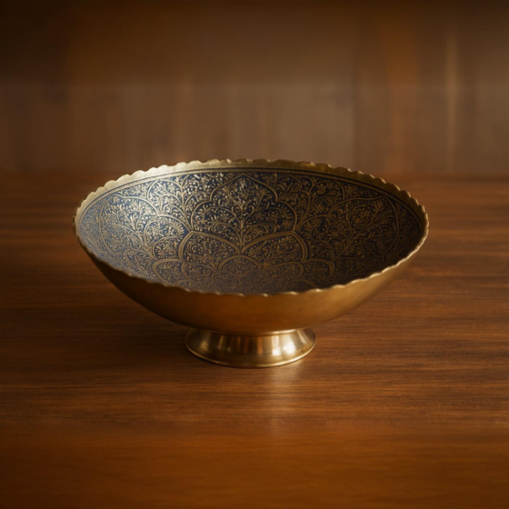 Handcrafted Decorative Brass Fruit Bowl 