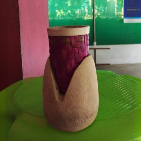 BAMBOO PEN HOLDER PINK