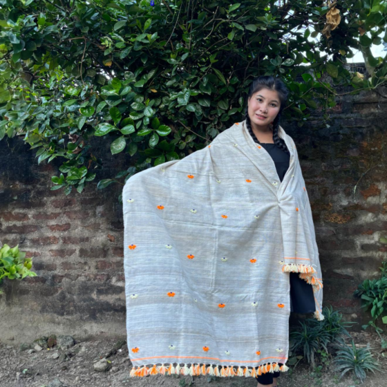 Eri and Cotton Shawl