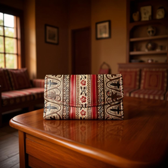 Genuine Leather Shantiniketan Clutch Purse