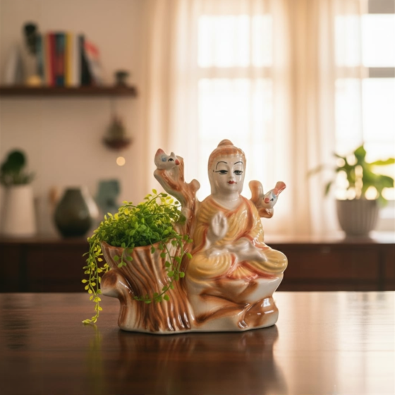 Handmade Ceramic Buddha Planter