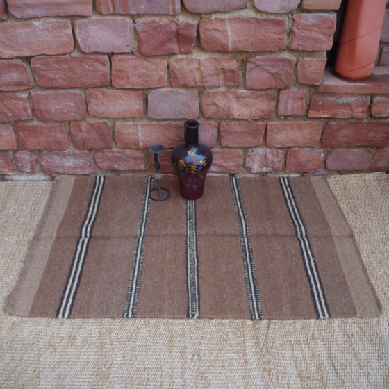 Handmade Rug for Coffee Table - Brown