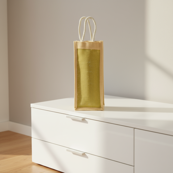 Handloom Jute Bottle Bag