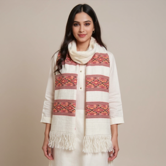 Kullu Teen Patti Design Shawl