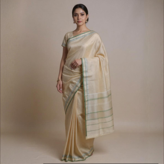 Exclusive Bengal Handloom Saree | Gold
