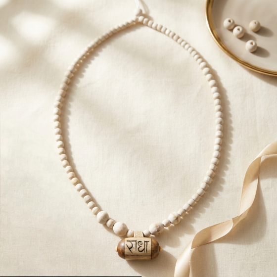 Radha Kavach Tulsi Mala | 31 x 4.5 x 1.8 cm