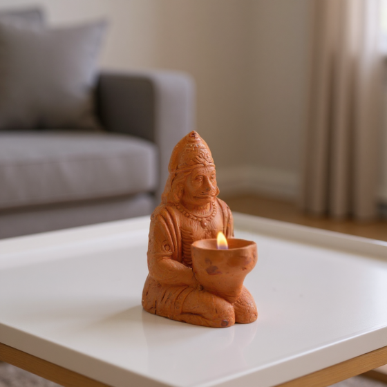 Decorative Lord Hanuman Diya 