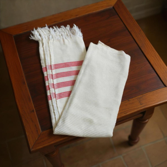 Handloom White Towel Cotton