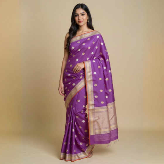Banarasi Handloom Pure Katan Buta Silk Saree