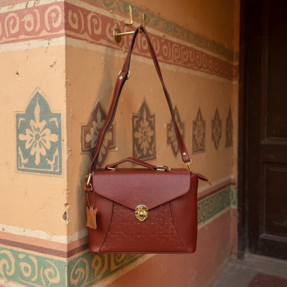Fancy Leather Satchel Bag for Women