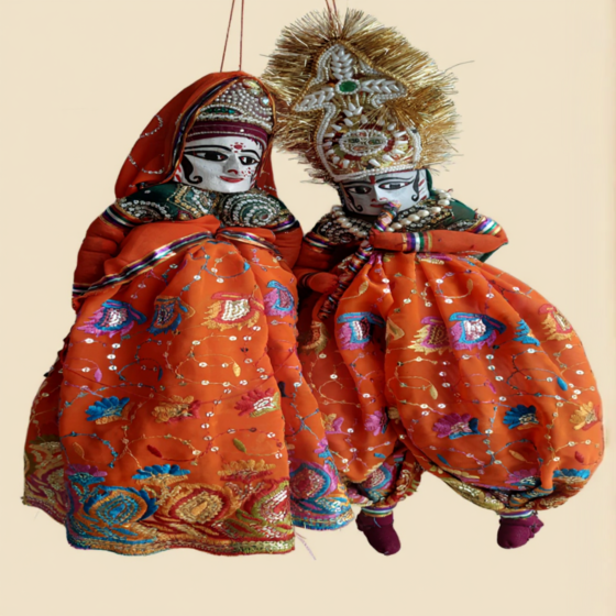 Handmade Kathputli- Radha Krishna 