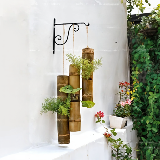Bamboo Hanging Planter for Your Home Decoration