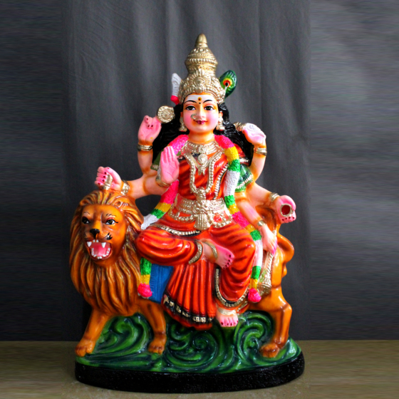 Handcrafted Goddess Durgai Amman Idol 