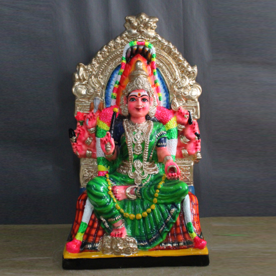 Handcrafted Goddess Samayapurathamman Idol | 64x38x25cm