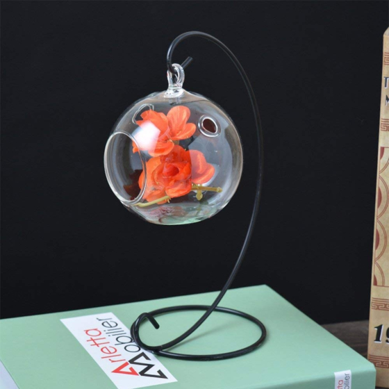 Glass Terrarium with Stand Tealight Candle Holder