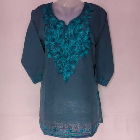 Women Embroidered Pure Cotton short Kurti