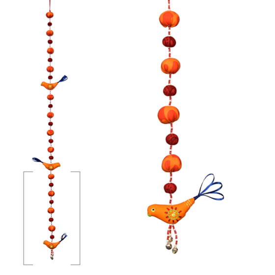 Block-Printed Elephant Danglers | Set of 2