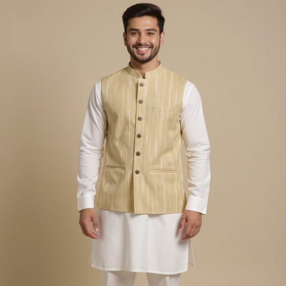 Handloom Nehru jacket  L Size