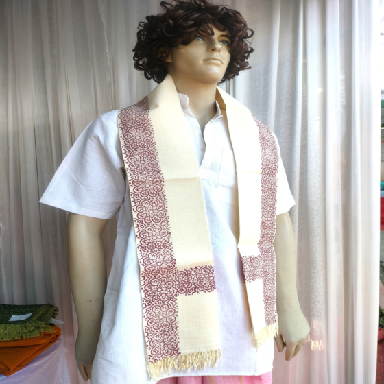 Handwoven Manipuri Lengyen Shawl