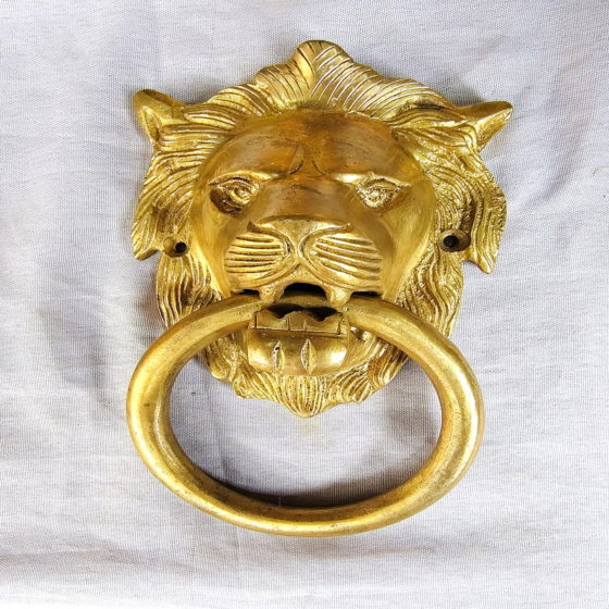 Handcrafted Brass Lion Door Knocker