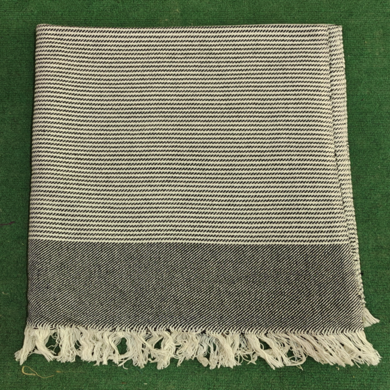 Handwoven Monochrome Striped Stole