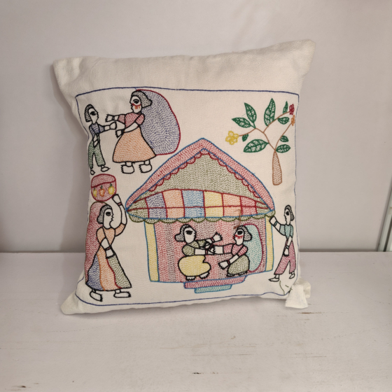 Embroidered Cushion Cover
