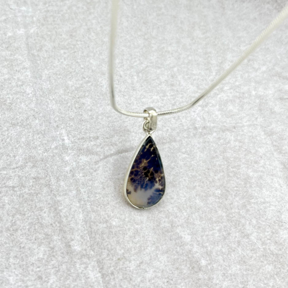 Shazar-dendritic agate Silver pendant 