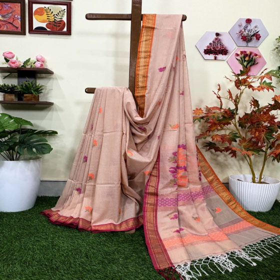 Nude Handloom Premium Cotton Jamdani Saree