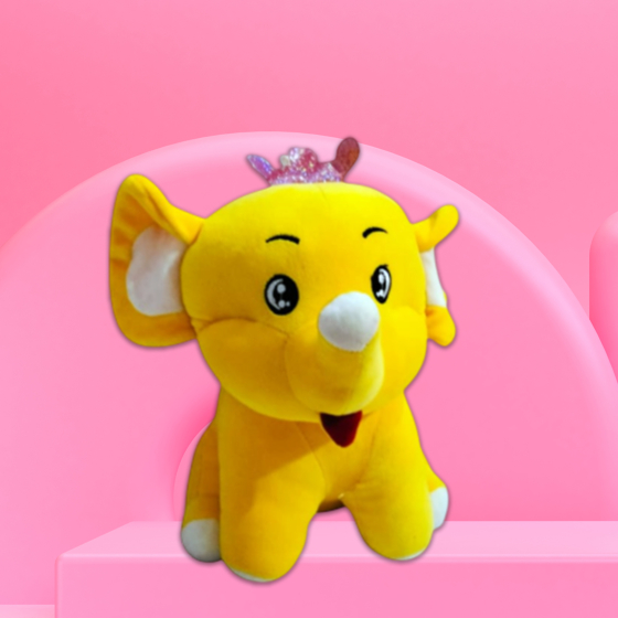 Handmade Yellow Elephant Plush Toy
