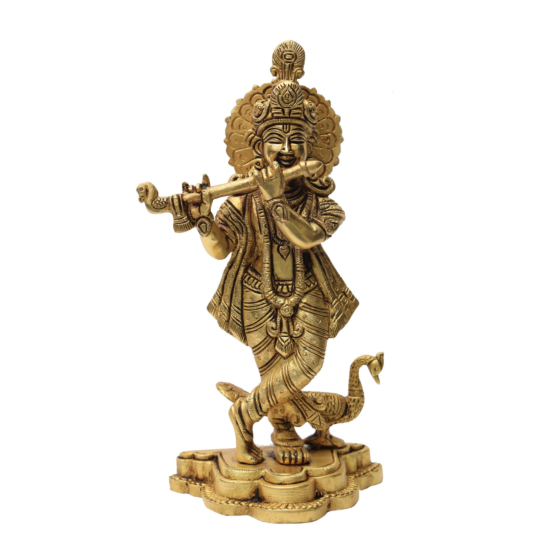 Brass Super Fine Finish Lord Krishna Idol KBH07063
