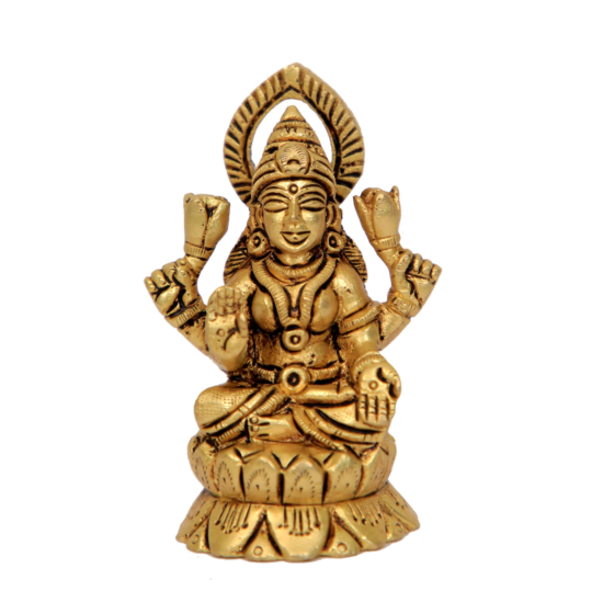 Brass Kamal Sitting Laxmi Idol KBH07161