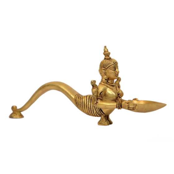 Brass Nag Kanya Diya KBH07162