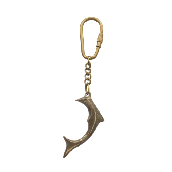 Brass Black Fish Keychain KBH07280