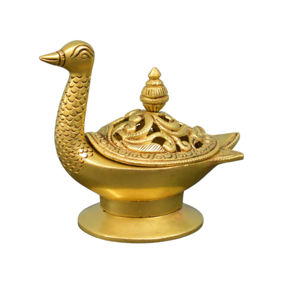 Brass Peacock Design Dhoop Dani Medium KBH07488