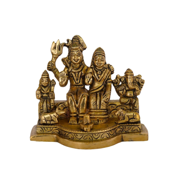 Brass Shiv Family Idol KBH07967