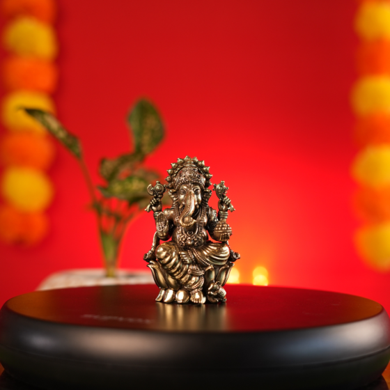 Brass Ganesha Idol KBH09676