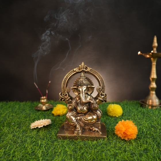 Brass Ganesha Idol KBH09826
