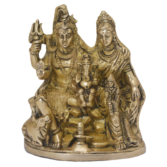 Brass Shiv Family Idol KBH06467