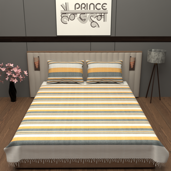 kerala-inspired-rustic-striped-double-handloom-cotton-bedsheet-set-with-pillow-covers-90x100-prince-handloom