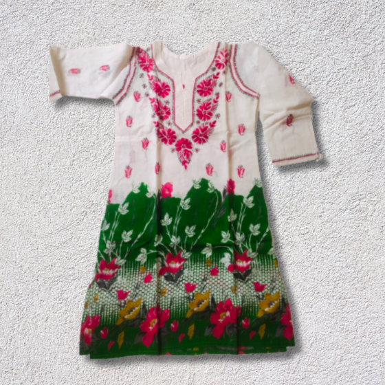Nidhi Fashion Printed Kurti With Embroidery Work