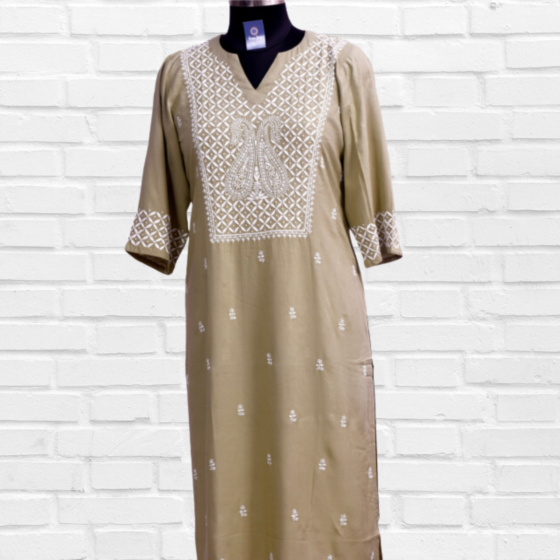 Rayon Kurti - Pista Green
